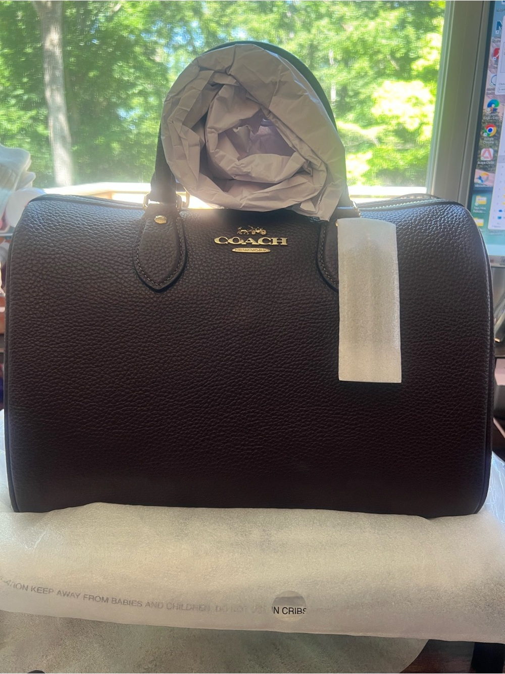 Coach Large Rowan in Maple with Gold Hardware - Picture 5 of 9